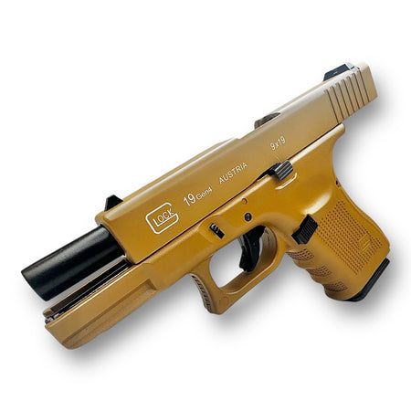 Double Bell Glock G19 Gen4 Gel Blaster Green Gas Blowback Pistol Replica - Tan - 772S