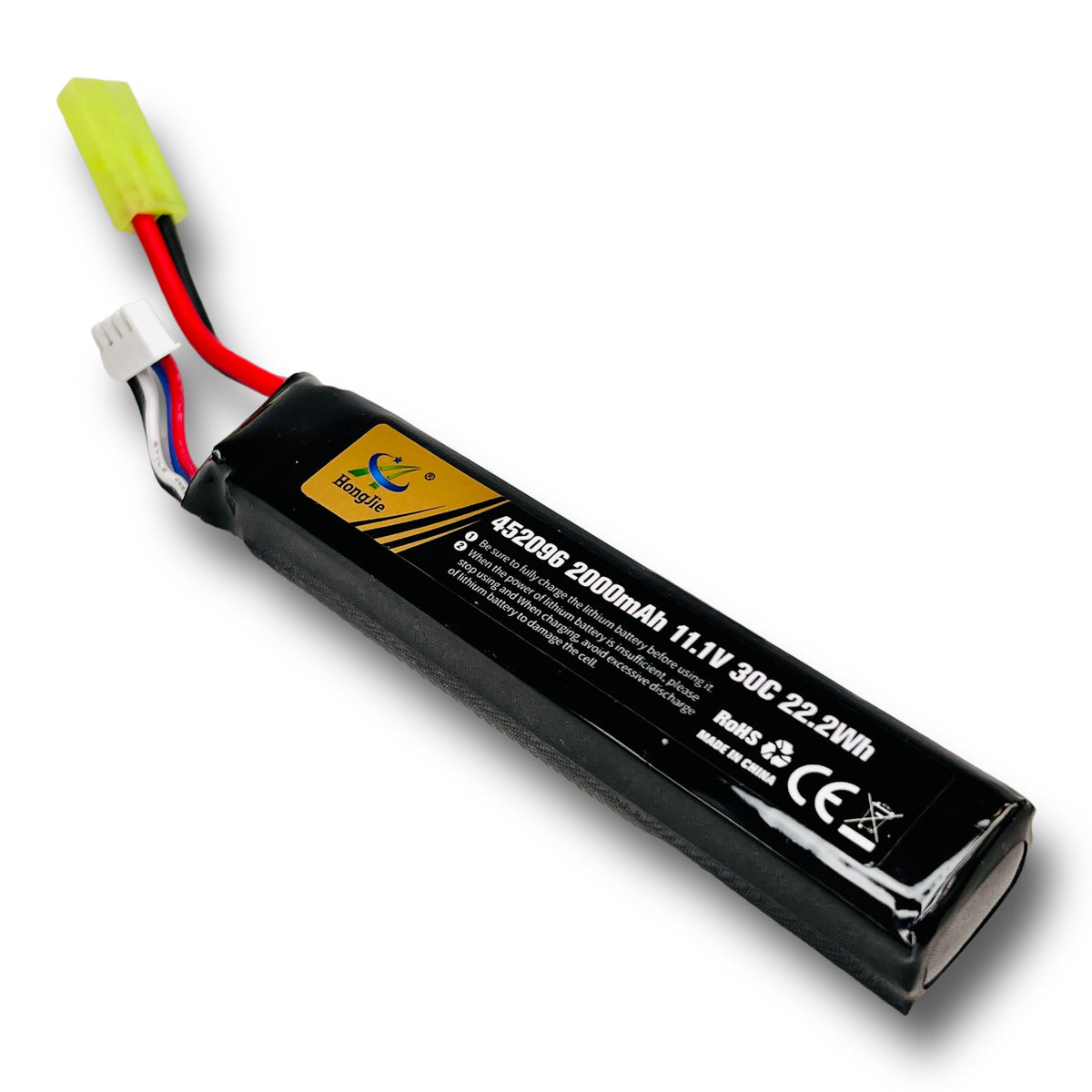 Hong Jie 11.1v 2000mAh 30C LiPo Battery - Mini Tamiya Plug