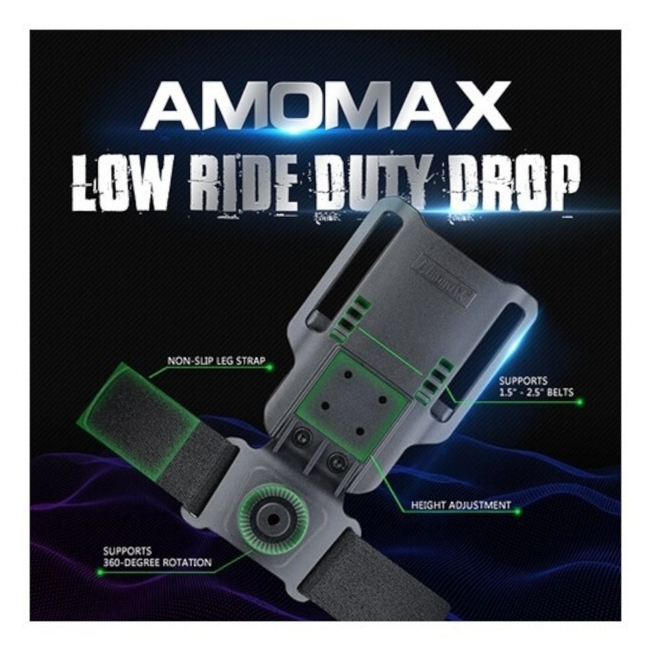 Amomax Holster with Amomax Low Rider attachment for 1:1 Scale Desert Eagles - Black