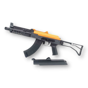 Battle Bundle - LeHui SLR AK AEG KeyMod Gel Blaster Rifle - Version 2 - Orange nylon safety receiver dust cover & blaster comes pre-fitted with black metal dust cover