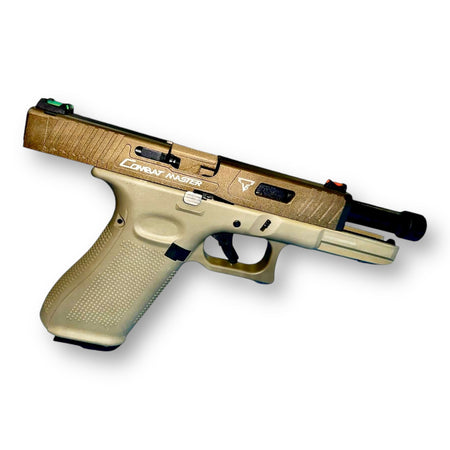 Golden Eagle Glock G17 Gen5 TTI Combat Master with Aircraft Grade CNC Aluminium Slide GBB Gel Blaster Pistol Replica GE3703T-PE - CNC Version + BONUS Inclusions!