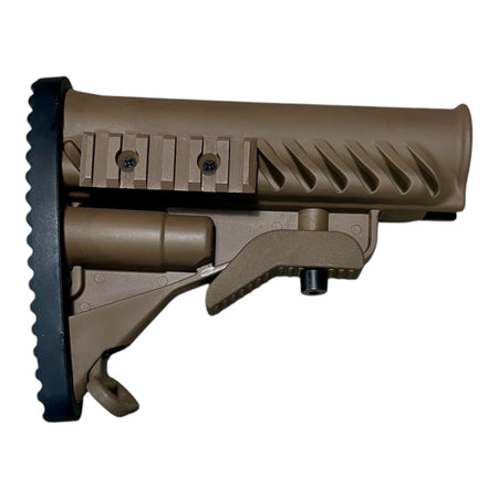 APS Battle Tele Style Buttstock for M4/M16 AEG Gel Blasters – DE