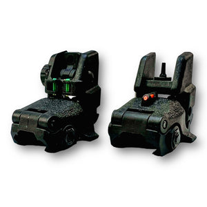 Flip up Style Polymer Tactical Sight Set with Fibre Optic - M-596-597