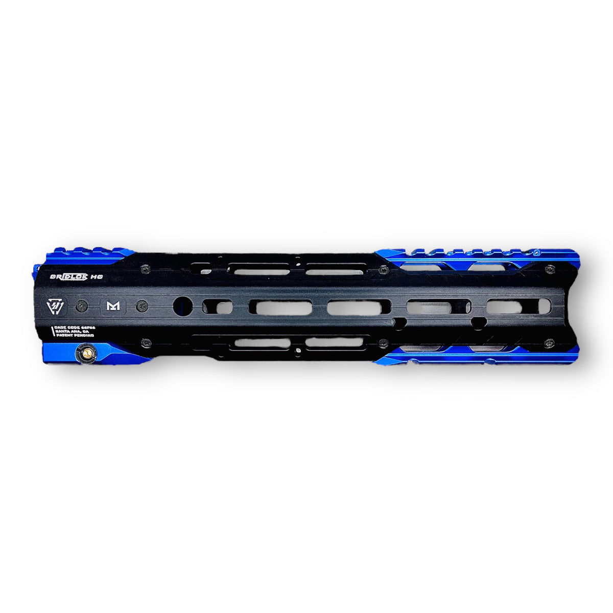 11" Strike Industries SI GridLOK MLOK QD Handguard - Black & Blue Accents