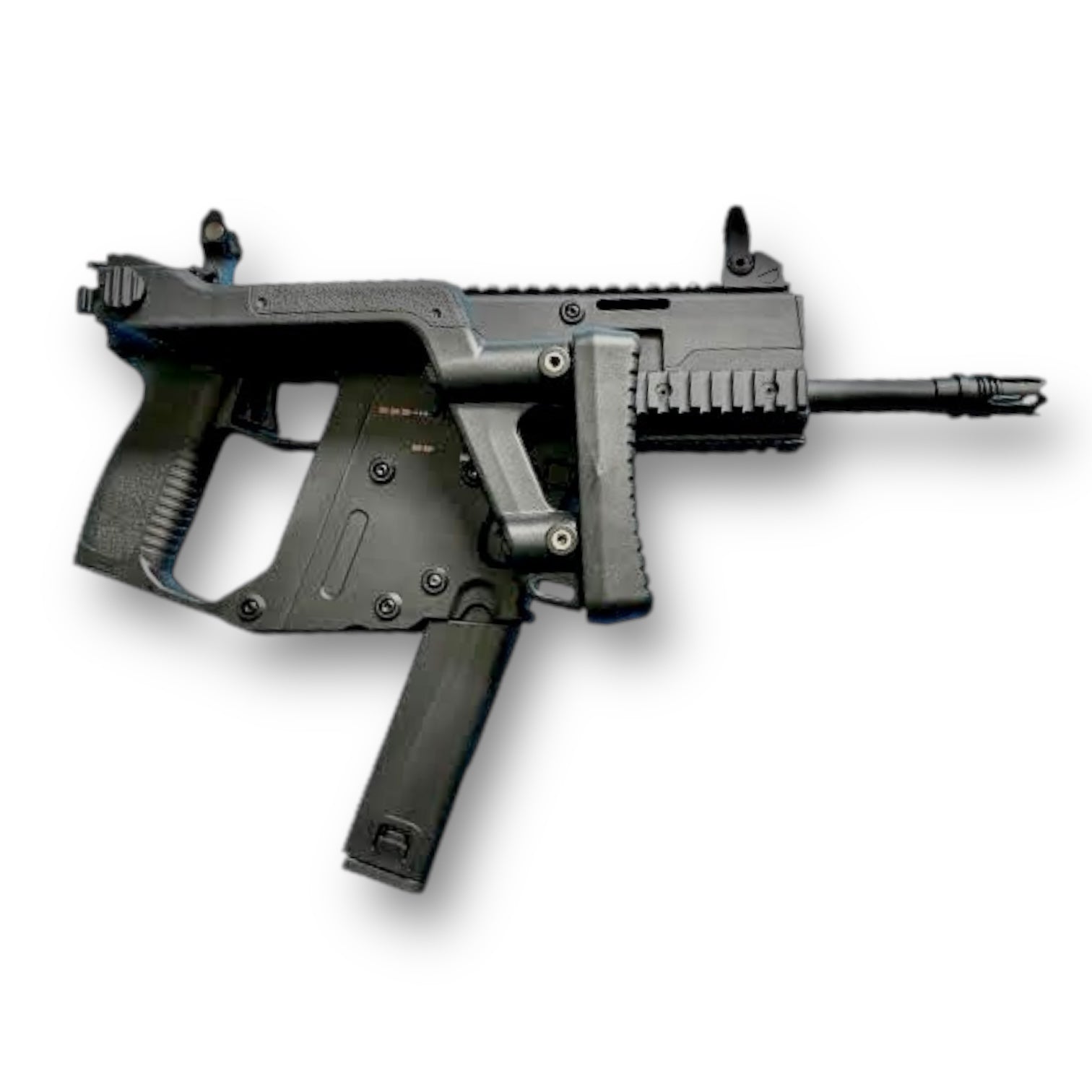 Kriss Vector 2024 Full Metal Version AEG Gel Blaster SMG .45 Caliber Replica - Black with folding buttstock 