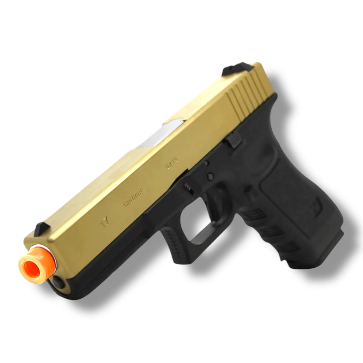 WE Tech Glock Gen3 17A 'Titanium' Gold Version GBB Gel Blaster pistol replica - WE-G001A-TG