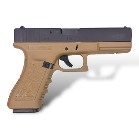 E&C Glock G17 Gen5 with Aluminium Slide GBB Gel Blaster Replica Pistol - EC-1102-DE2 BK/DE