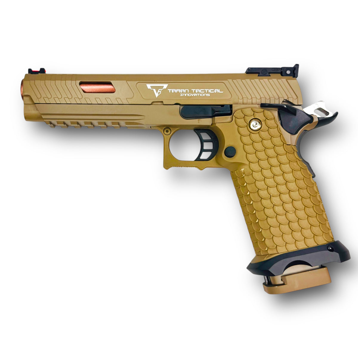 The best priced E&C Hi-Capa 2011 TTI STI Combat Master with Aluminium Slide & mid-frame GBB Gel Blaster Pistol Replica - EC-2102-DE - Desert Earth