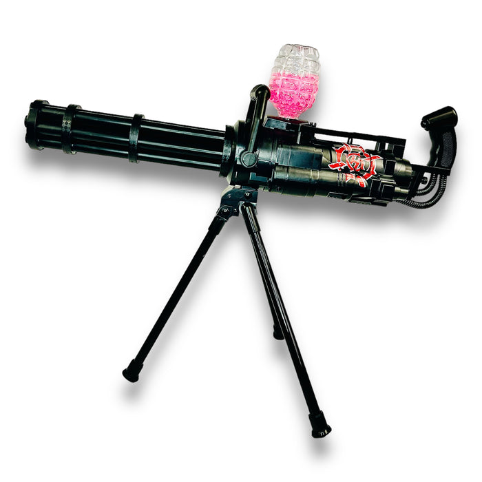Mini Gatling Gun - Gel Blaster Toy - Black & Red Graffiti - HD552A