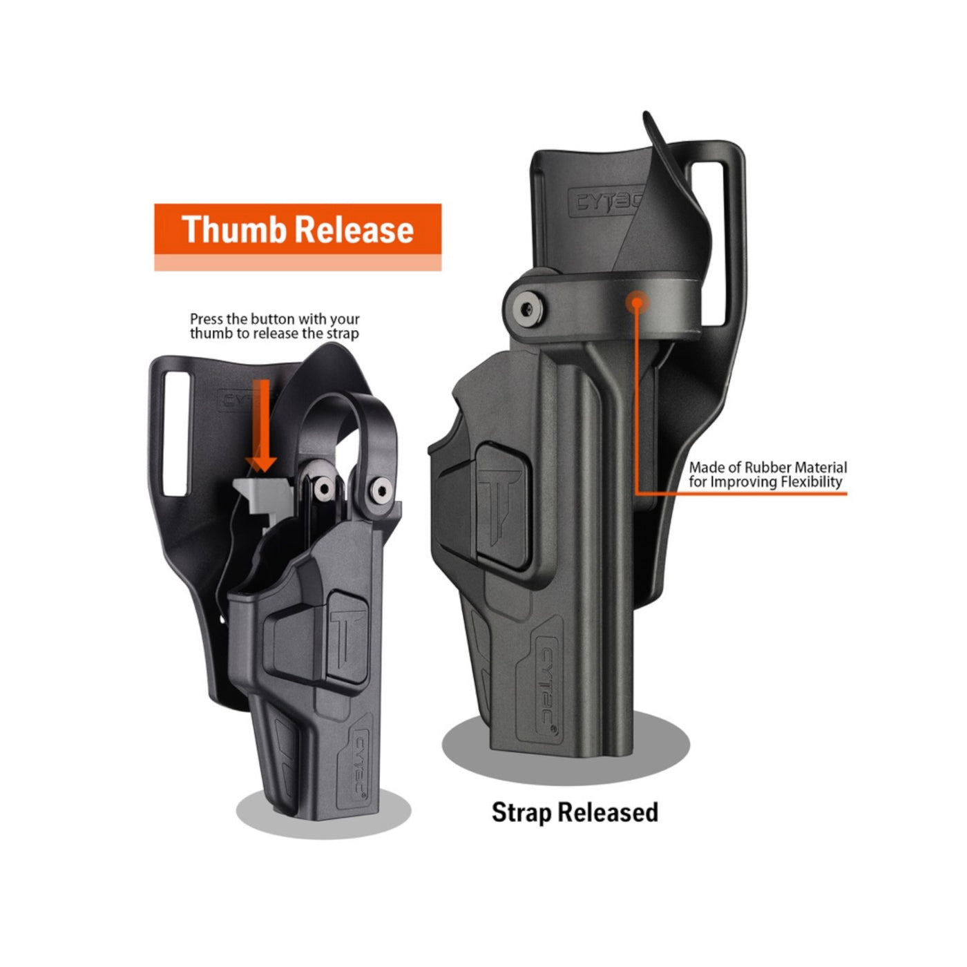 Thumb Release OWB Holster Glock 17