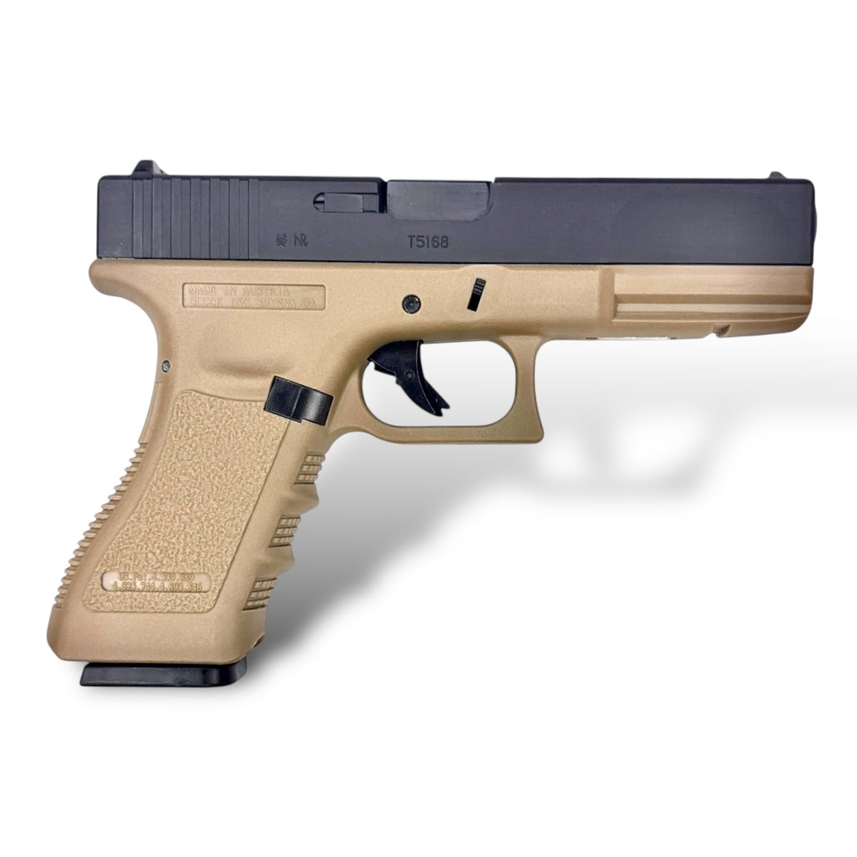 E&C Glock G17 Gen3 with Aluminium Slide GBB Gel Blaster Replica Pistol - EC-1101-DE1 BK/DE