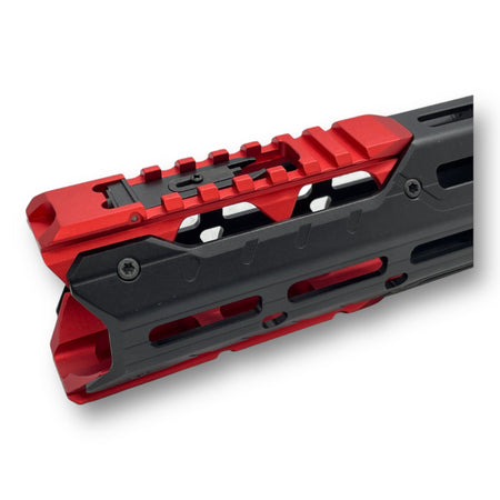 11" Strike Industries SI GridLOK MLOK QD Handguard - Black & Red Accents