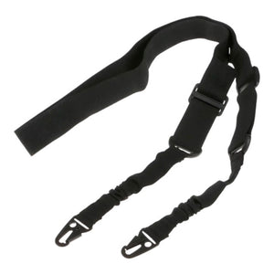 Adjustable Two Point Tactical Rifle Sling - Black