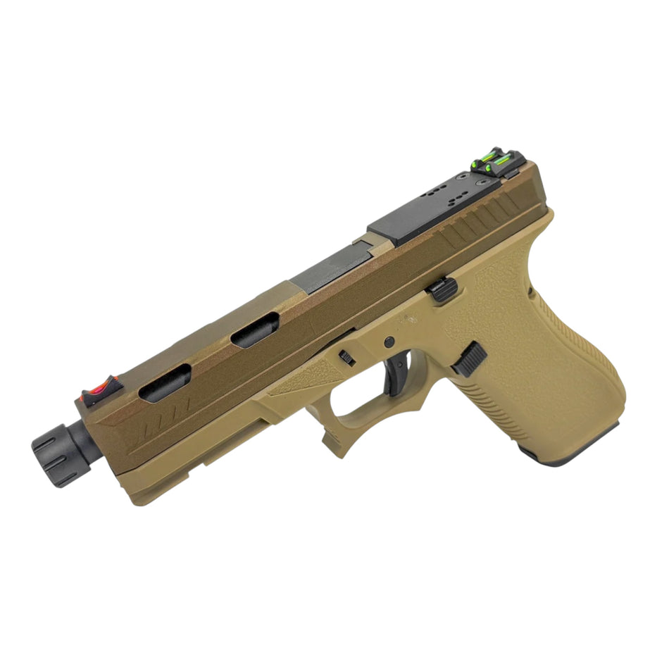Golden Eagle ‘Kraken’ Custom G17 Gen5 Gas Blowback Gel Blaster Pistol - GE-AT3704T - Tan