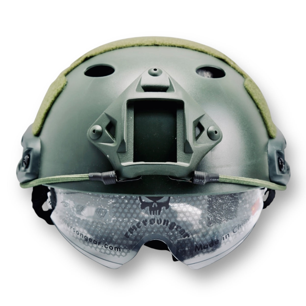 FAST Combat Helmet with Integrated Dropdown Visor - Green