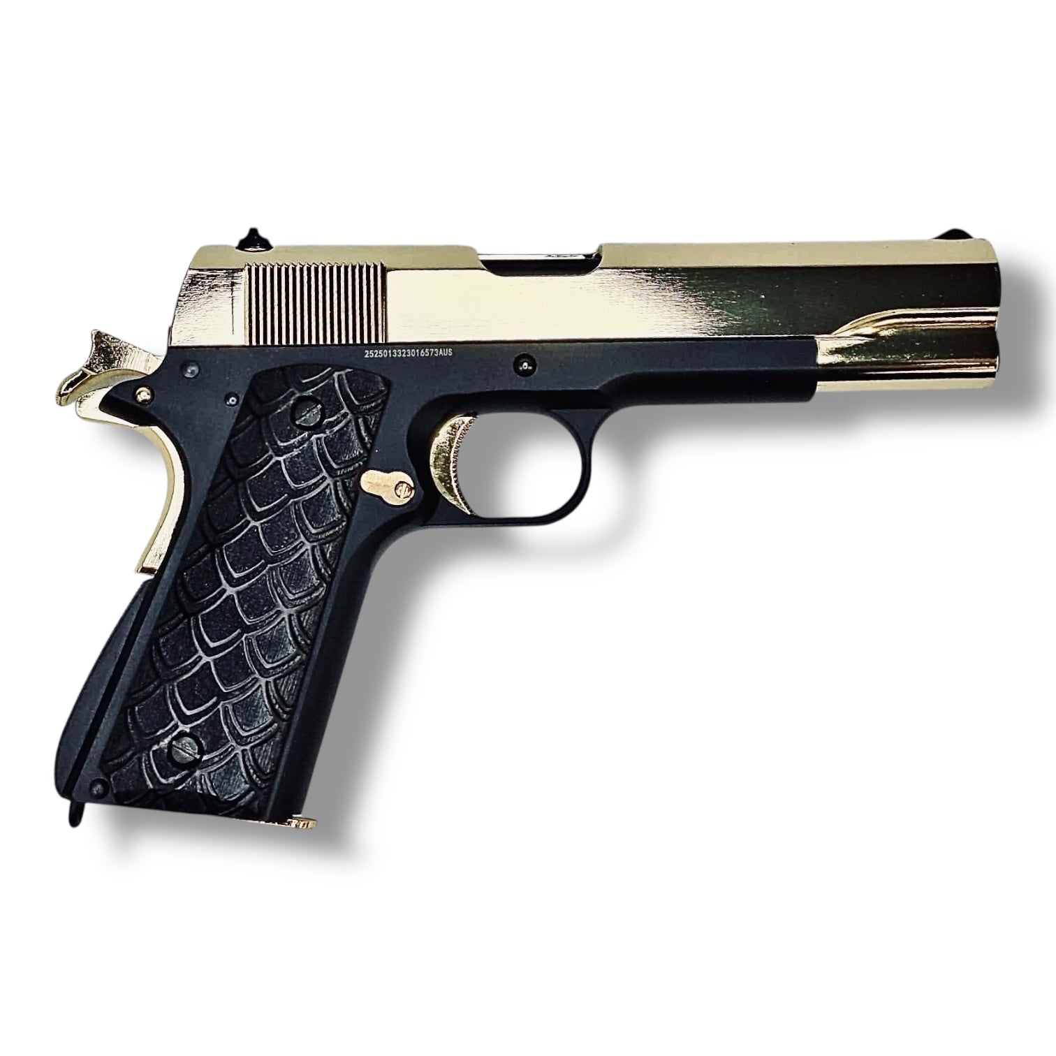 Limited Edition Golden Eagle ‘Face Off’ Movie Inspired Colt Government 1911 .45 GBB Gel Blaster Pistol Replica GE3305-FO-1