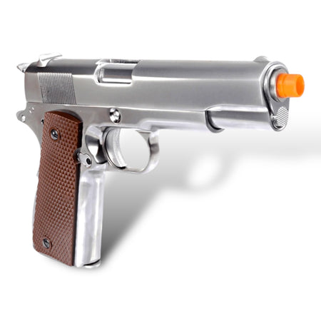 WE Tech 1911 Colt Government .45 GBB Gel Blaster Pistol - Matte Silver - WE-E006A-GEN2-GB