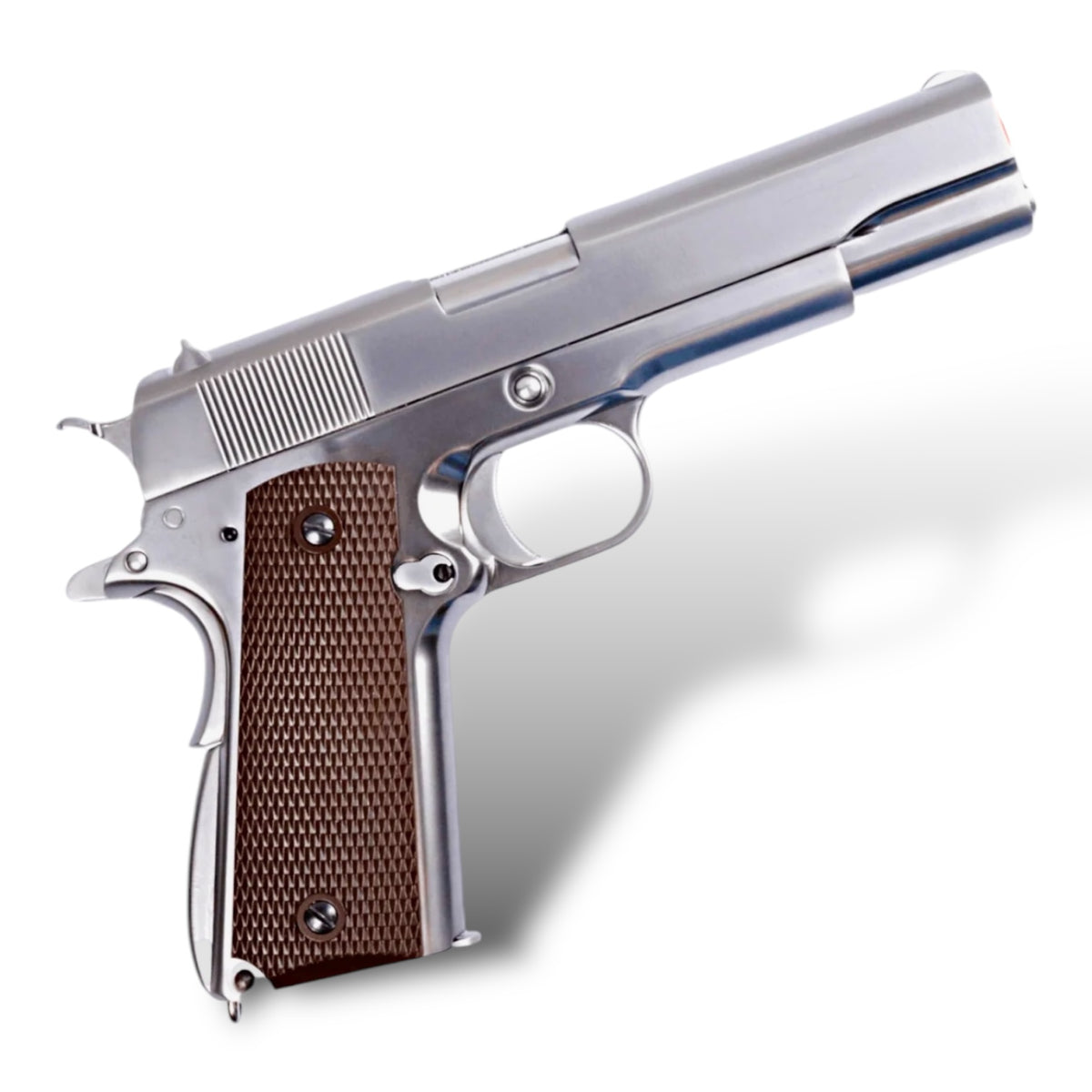 WE Tech 1911 Colt Government .45 GBB Gel Blaster Pistol - Matte Silver - WE-E006A-GEN2-GB