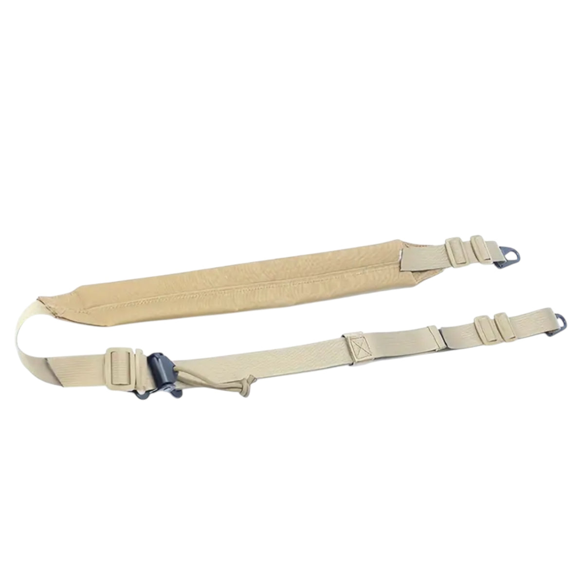 Quick Release Adjustable Tactical 2-Point Sling with Wide Padded Shoulder Strap - Tan