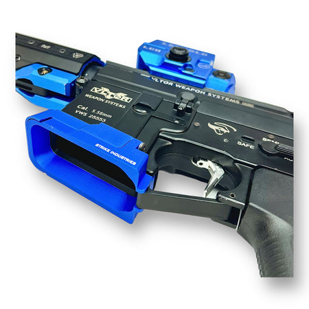 Strike Industries CNC Alloy M4 Flared Magwell for Gel Blaster Rifle - Blue