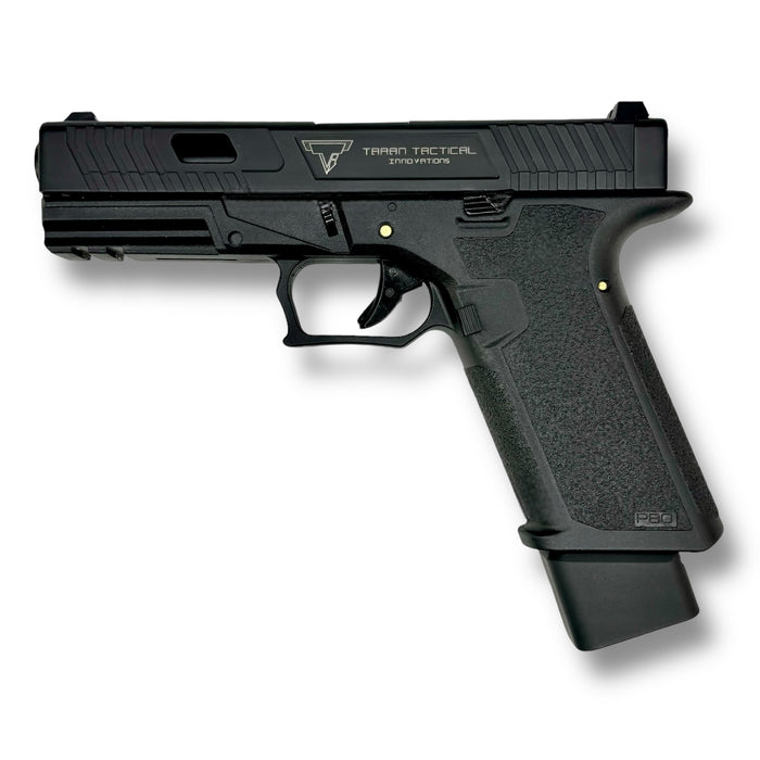 Double Bell Custom ‘Blackout’ TTI Glock G17 Combat Master GBB Gel Blaster Pistol Replica with SI P80 Lower - VT769