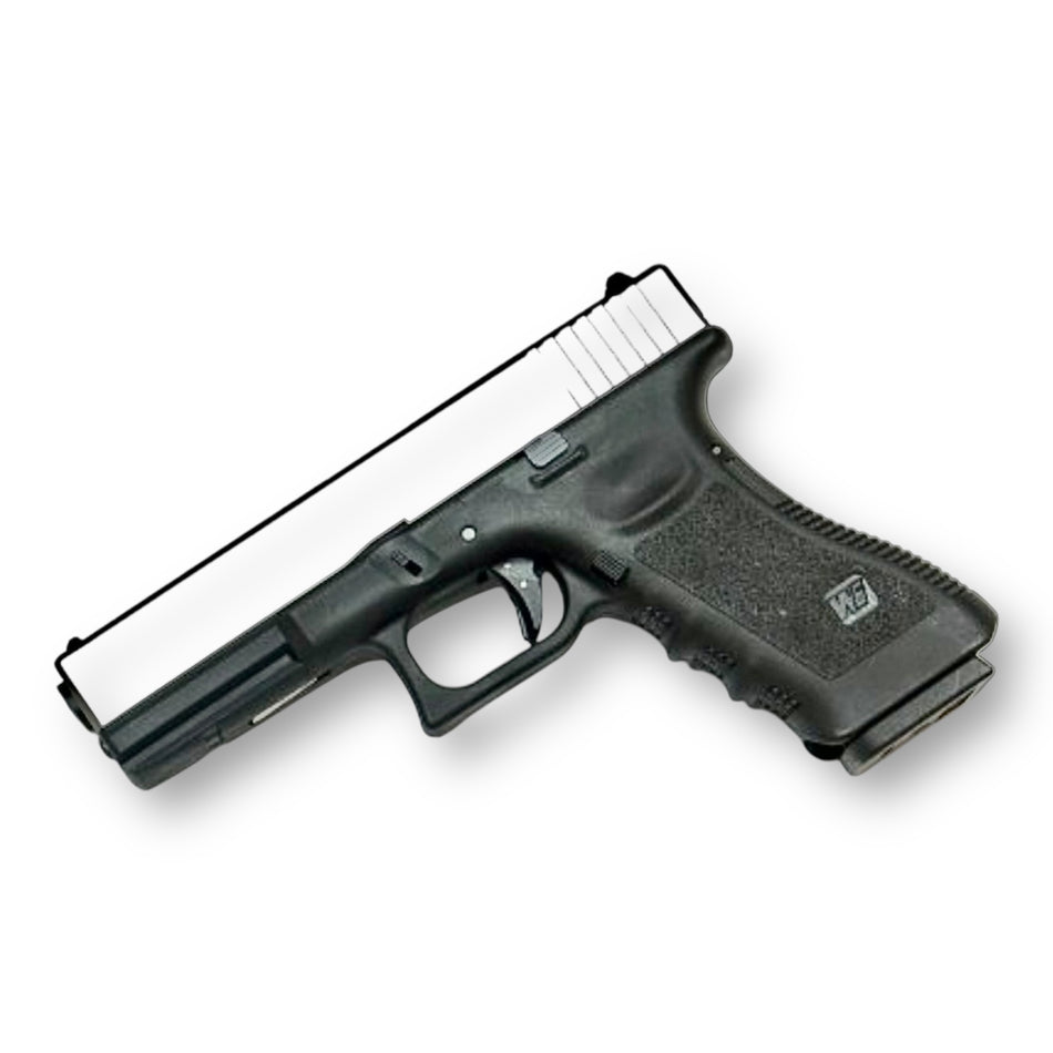 WE Tech Glock G17 Gen3 GBB Gel Blaster Pistol Replica - WE-G001A-SV-GB - 2-Tone Silver & Black