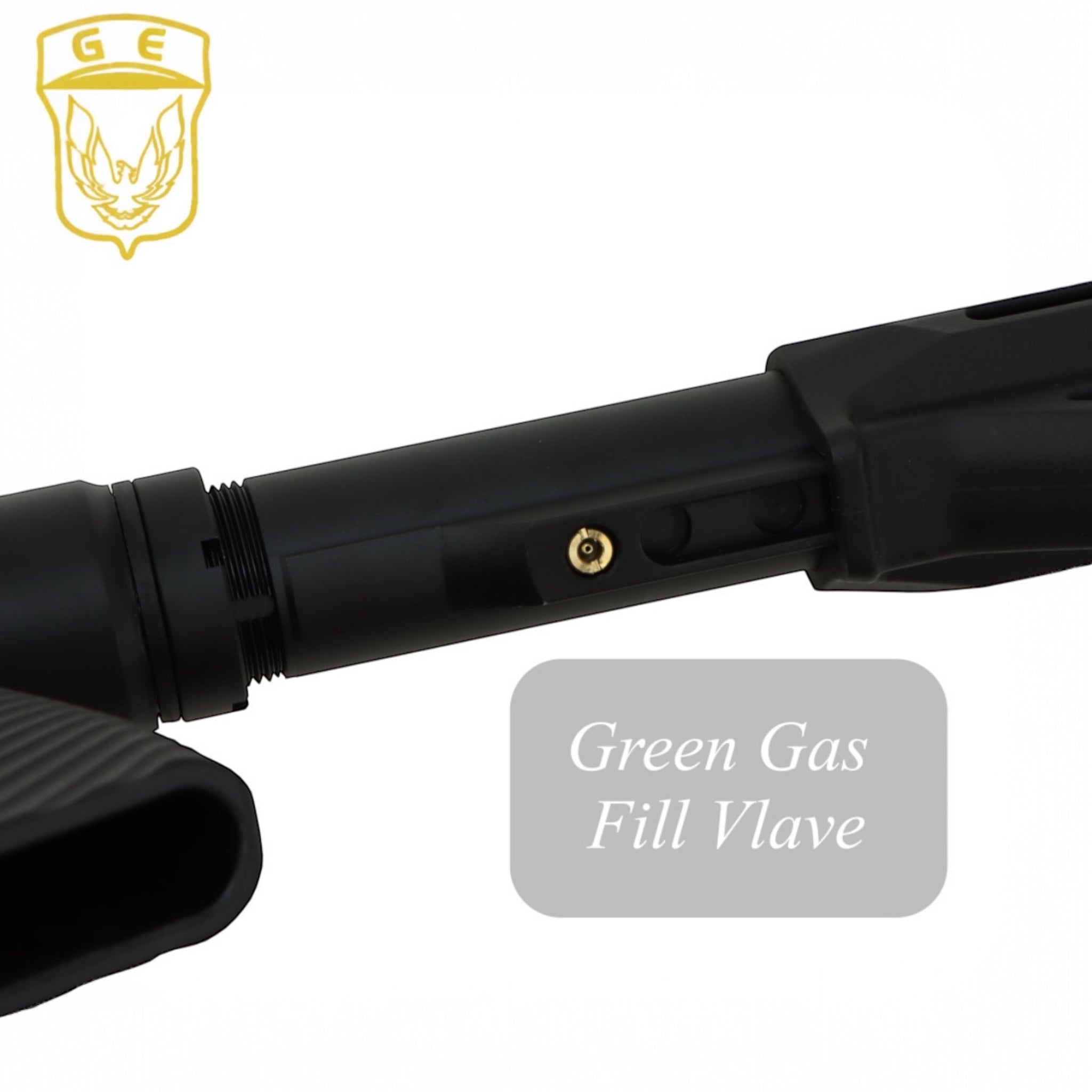 Golden Eagle Gas Powered Tactical Assault Pump Action Gel Blaster Shotgun - Black - GEL8878 - Green Gas Fill Valve