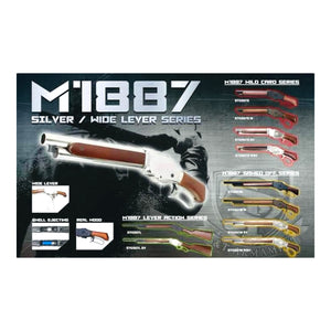 Golden Eagle S&T M1887 Compact 'Terminator' Lever Action Shotgun Gel Blaster Replica - GE8701 - Full Range