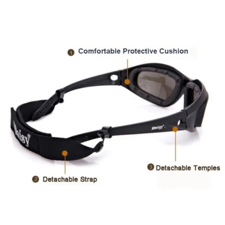 Daisy C5 Polarised Multi-lens Military Tactical Glasses