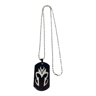 Dog Tag Pendant Necklace - Tribal