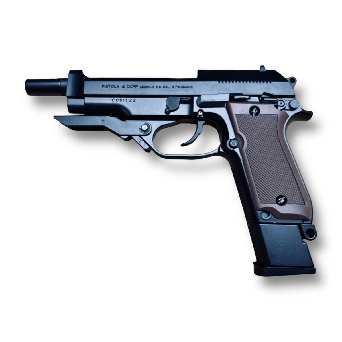 KELe Beretta 93R 9mm x 19 Automatic Pistol Replica - Metal Manual Gel Blaster Pistol - collectors piece