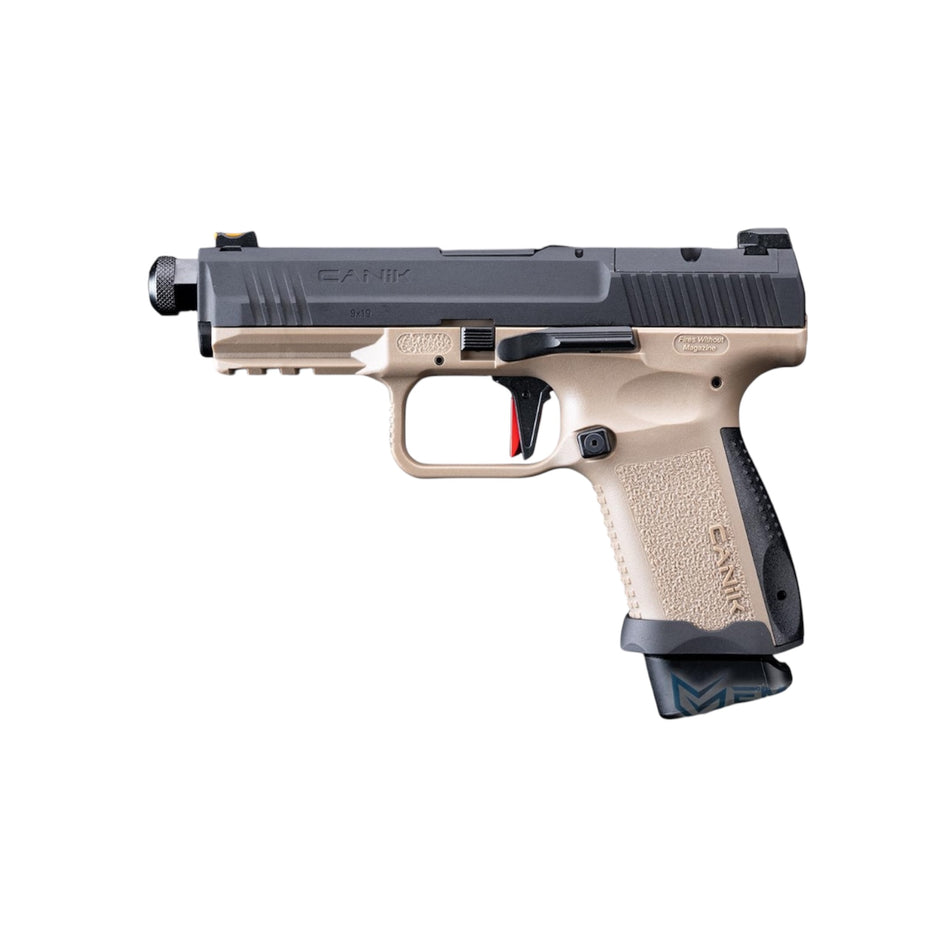 EMG Cybergun CANIK x Salient Arms International Officially Licensed TP9 9x19mm Elite Combat GBB Gel Blaster Replica - 2 Tone