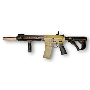 Golden Eagle - MK18 Daniel Defense Mod 1 M4 GBBR Gel Blaster Rifle Replica With Genuine DD Furniture - Tan - MC6593MT-TDD