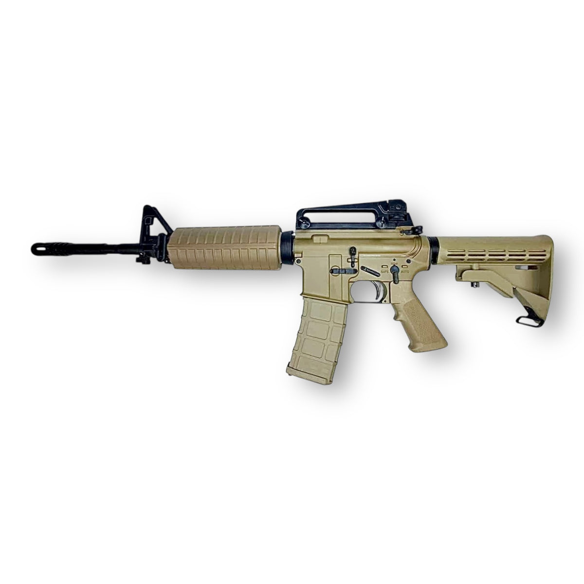 Golden Eagle M4 CQB 7" CAR 15 / XM177 Style Gas Blowback Gel Blaster Rifle Replica GBBR - MC6604MT Desert Earth