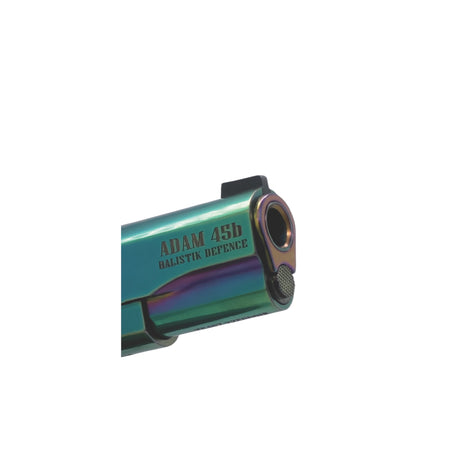 Colt 1911 .45 ACP Stainless Steel Barrel Bushing & Recoil Spring Plug - Rainbow Colour Shift Finish