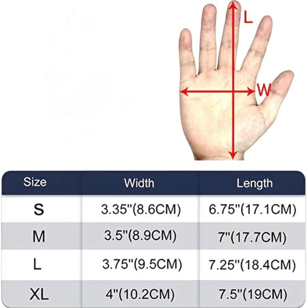 Glove sizing guide