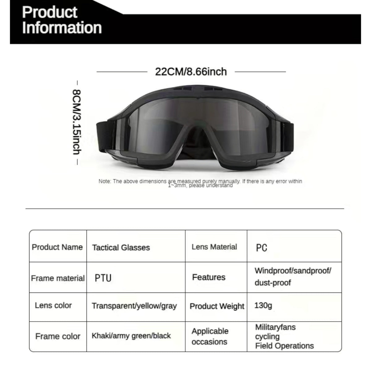 Action Sports Goggles