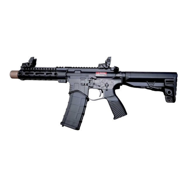 Golden Eagle - M4 Gen 2 MLok 7" CQB Compact PDW Gas Blowback Gel Blaster Rifle Replica - GBBR - Black - MC6588M