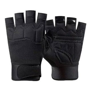 Half Finger Sports Gloves - Black