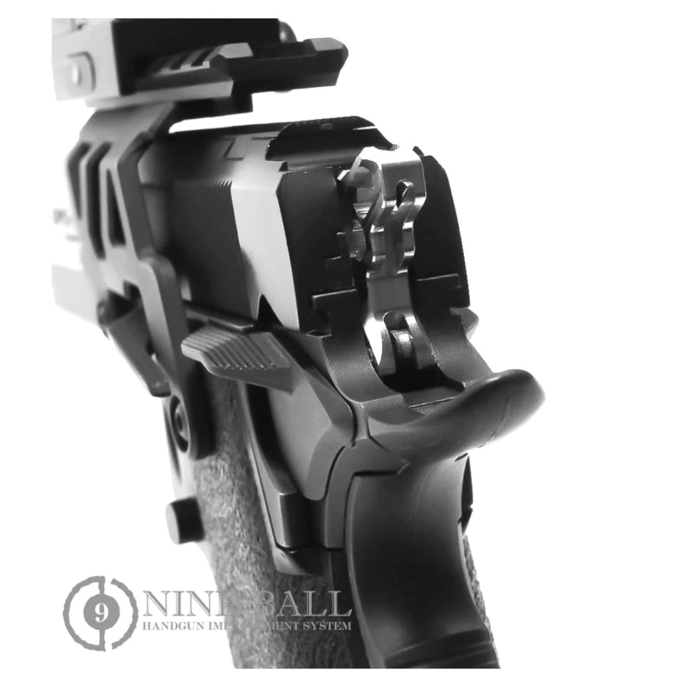 Nine Ball Laylax Custom CNC Aluminium 'Hexa' Upgrade Hammer for TM Spec / Golden Eagle & JG Works 1911 & Hi-Capa - Silver