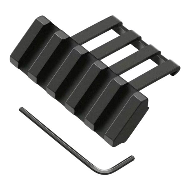 Low Profile Offset Picatinny Rail Mount - 5 Slots, 45 Degree Angle