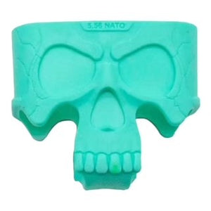 Skull Magazine Assist Base Quick Release Pull Grip - Green