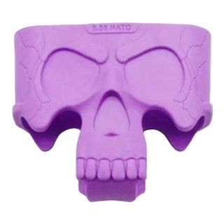 Skull Magazine Assist Base Quick Release Pull Grip - Purple