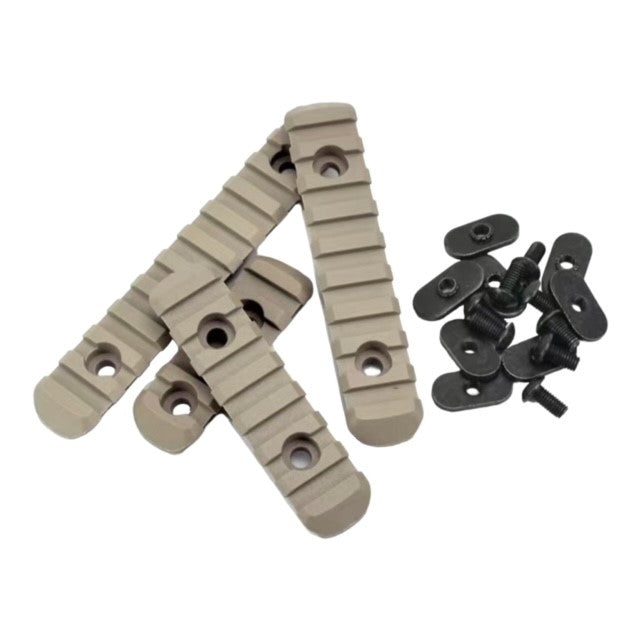 Moe Tactical M-Lok Picatinny Nylon Rail 4 pc Set - Tan