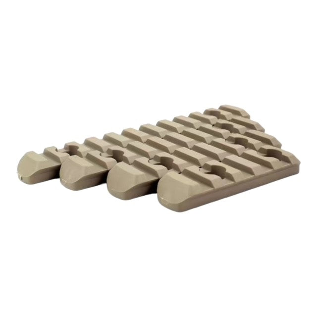 Moe Tactical M-Lok Picatinny Nylon Rail 4 pc Set - Tan