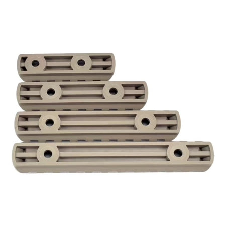 Moe Tactical M-Lok Picatinny Nylon Rail 4 pc Set - Tan