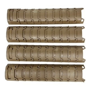Picatinny Rail Covers - Linked Scales - Tan