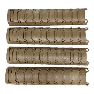 Picatinny Rail Covers - Linked Scales - Tan