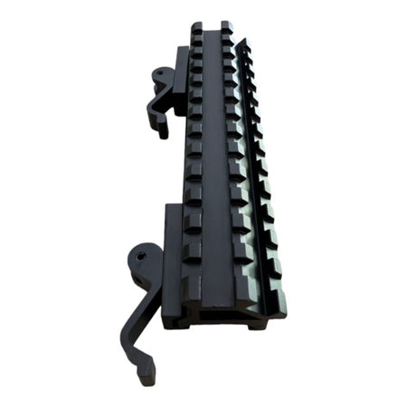 Quick Detach Picatinny Rail Sight Riser Mount - 13 Slot