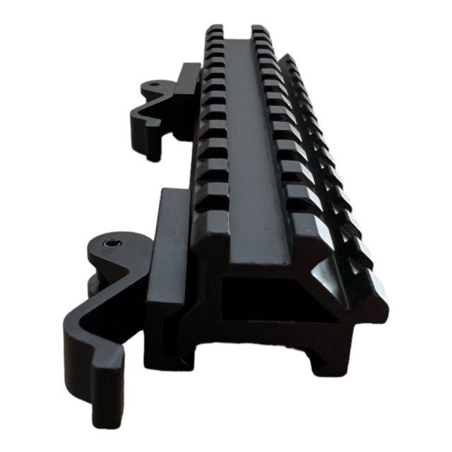 Quick Detach Picatinny Rail Sight Riser Mount - 13 Slot